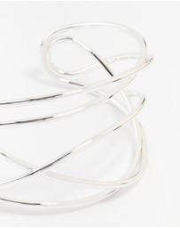 Lovisa - Silver Plated Organic Wire Cuff Bracelet