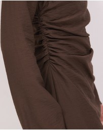 Calli - Lydia LS Ruched Midi Dress