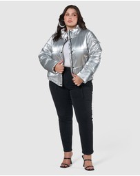 Sunday In The City - Superfly Silver Puffa Jacket