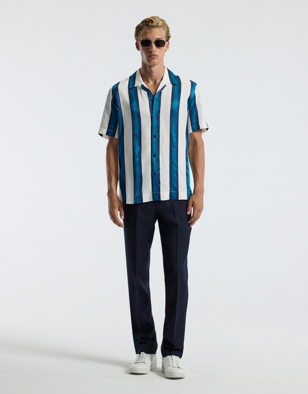 Calibre - Ombre Stripe Short Sleeved Shirt Pacific