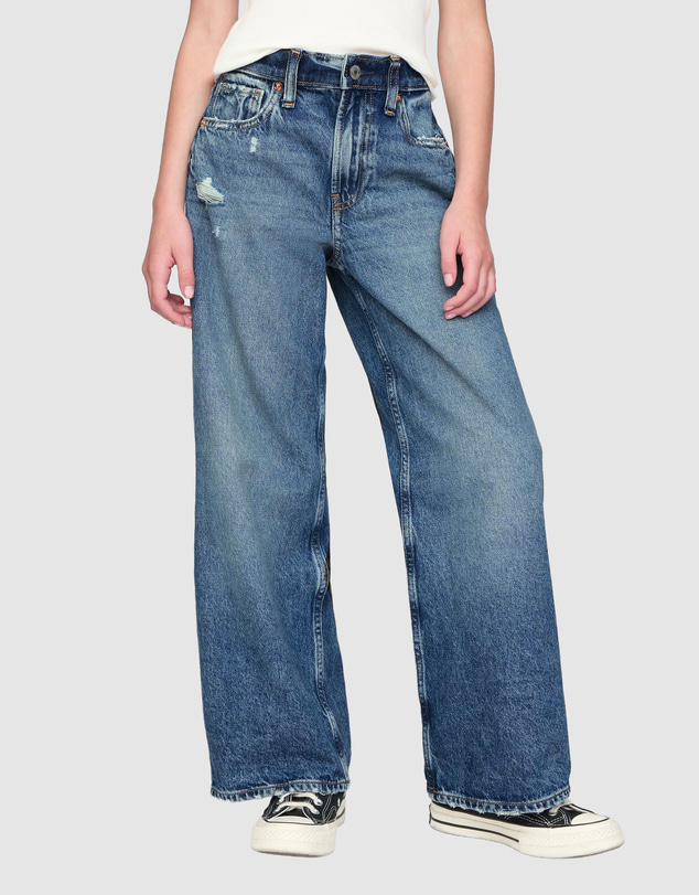 GAP - Low Rise Stride Wide-Leg Jeans - Kids-Teens