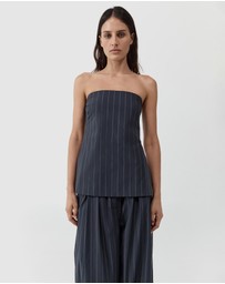 St. Agni - Strapless Rouleau Tie Top