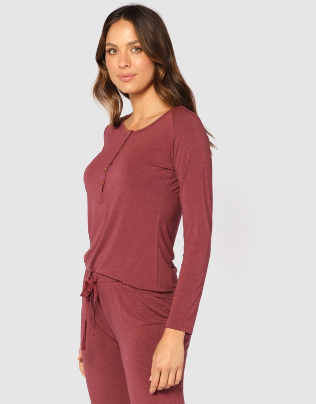 Bamboo Body - Long Sleeve Henley Top