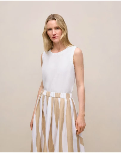 Trenery - Delave Linen Shell Tank in White