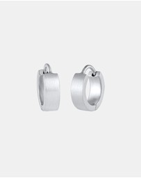 Kuzzoi - ICONIC EXCLUSIVE - Earrings Creole Circle Matt 925 Sterling Silver