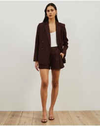 Atmos&Here - Elsa Tailored Linen Blend Shorts