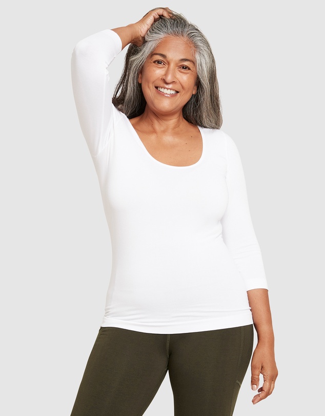 Boody - 3/4 Sleeve Scoop Neck Top