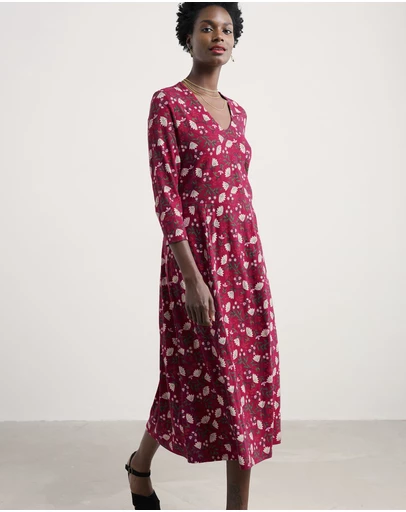 Seasalt - Seasalt Cornwall Red 3/4 Nancy Dress