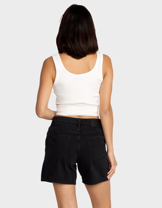 Volcom - Womens Stoned Boyfriend Long Denim Shorts