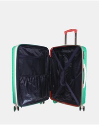 GAP - GAP Stripe Large Hard Shell with Mini Beauty Case Set + Leather Tag