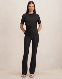 Forever New - Reagan Ribbed Flared Pants