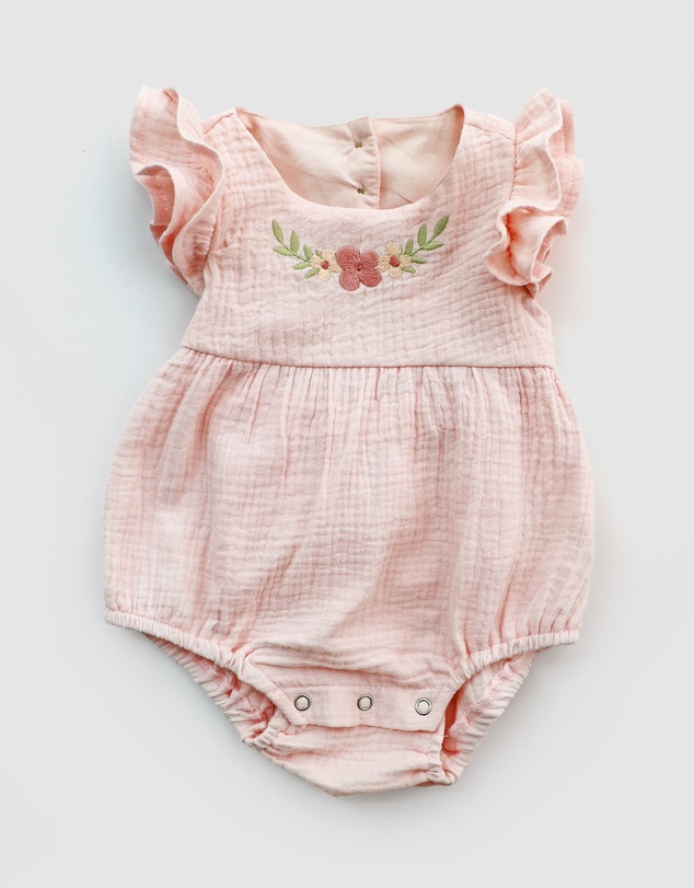 WITH LOVE FOR KIDS - Cotton Muslin Playsuit - Babies