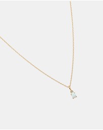 Luna Rae - Solid Gold - Opal Necklace