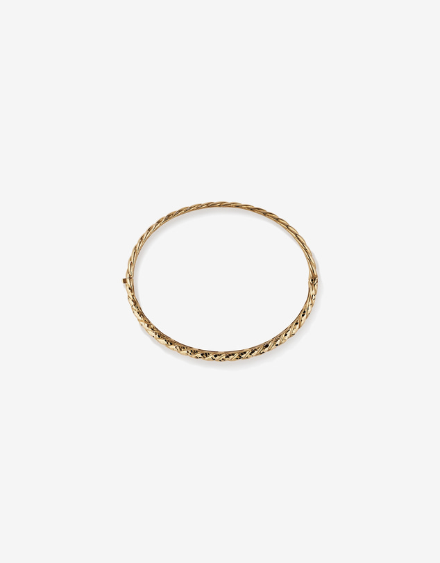 Michael Hill - Diamond-Cut Crossaint Bangle in 10kt Yellow Gold