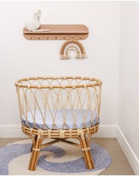 SILK MAGNOLIA - Pure Silk Fitted Bassinet and Cot Sheets