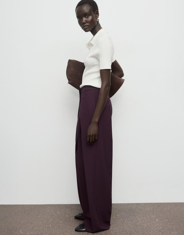 M.N.G - Pleated Wide Leg Trousers