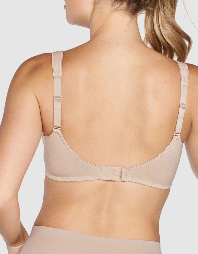 Naturana - Wide Strap Wirefree Cotton Bra with Lace