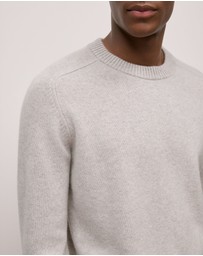 Trenery - Cashmere Crew Pullover in Grey Melange