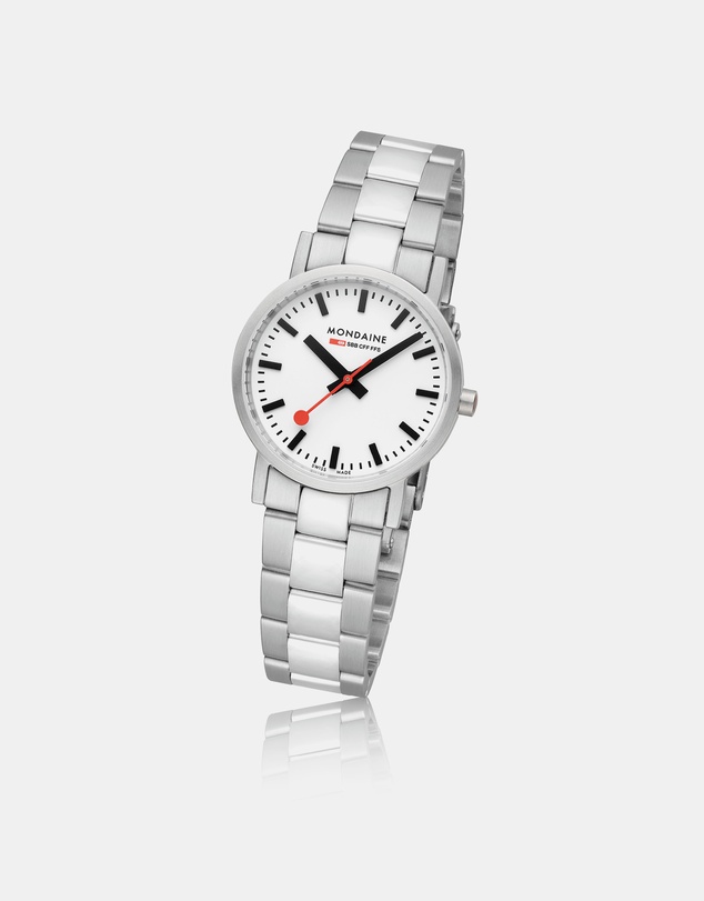 Mondaine - Mondaine Classic Silver Stainless Steel 30mm Watch