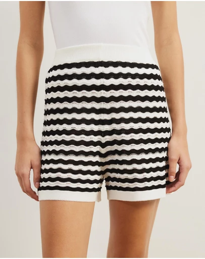 Atmos&Here - Bree Stripe Knit Shorts