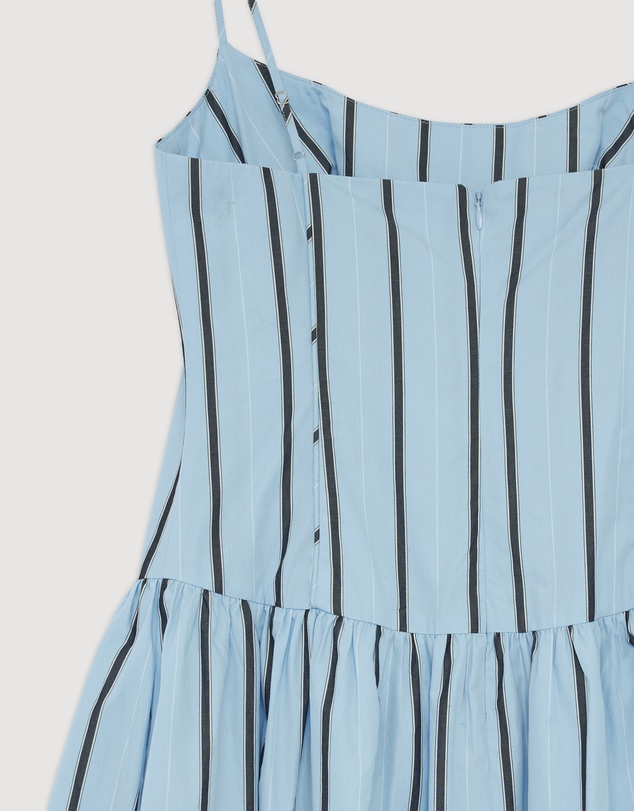 Revibe - Repaired Shona Joy Saxon Panelled Bustier Maxi Dress - AU 12