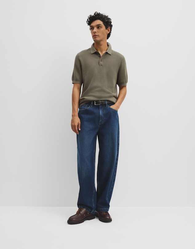 Country Road - Short Sleeve Good Earth Cotton Pique Knit Polo