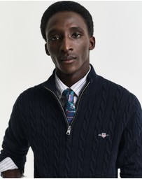 Gant - Cotton Cable Half-Zip Knit