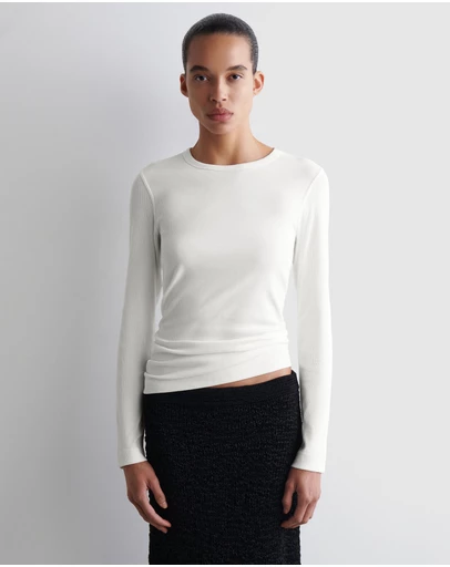 COS - Ribbed Jersey LS Top