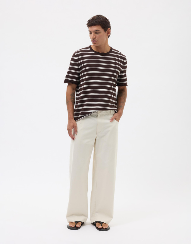 AERE - Organic Cotton Stripe Knit Tee