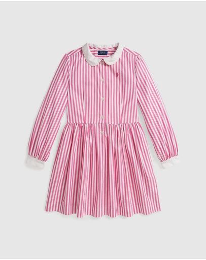 Polo Ralph Lauren - Striped Cotton Poplin Shirtdress - Teens