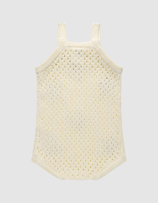 Kynd Baby - Crochet Romper in Coconut Star