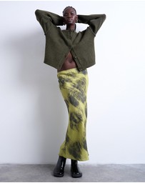 TOPSHOP - Bias Maxi Skirt With Blurred Floral Print