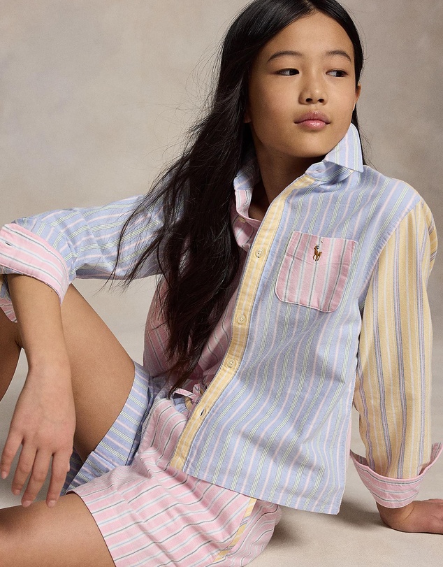 Polo Ralph Lauren - Striped Cotton Oxford Boxy Fun Shirt - Kids