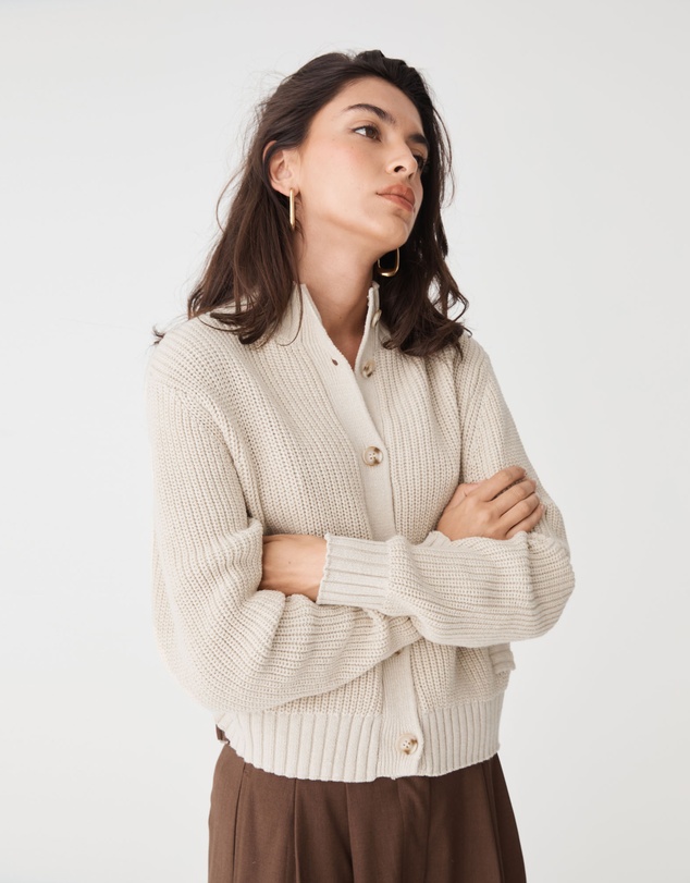 Forcast - Petra Rib Knit Cardigan