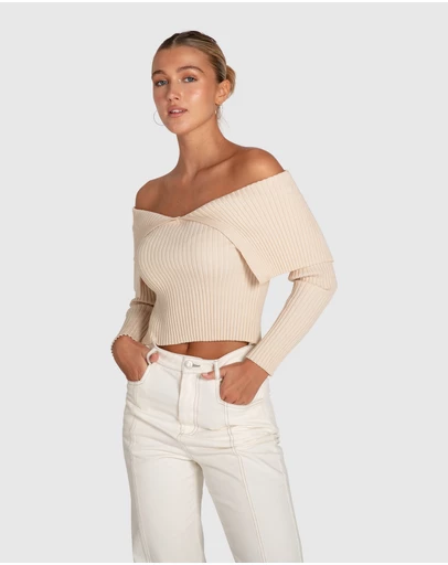 Belle & Bloom - More Than Words Collared Knit Top