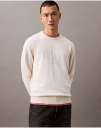 Calvin Klein Jeans - Smooth Cotton Monogram Logo Jumper