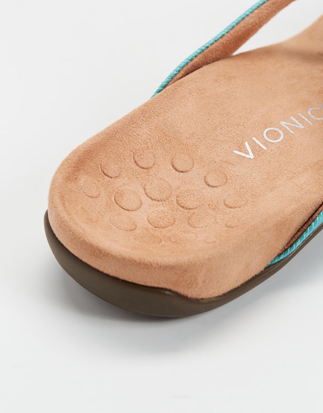Vionic - Bella Toe Post Sandal - Teal Woven