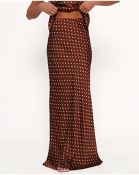 Petal & Pup - Velman Skirt - Brown Polka Dot