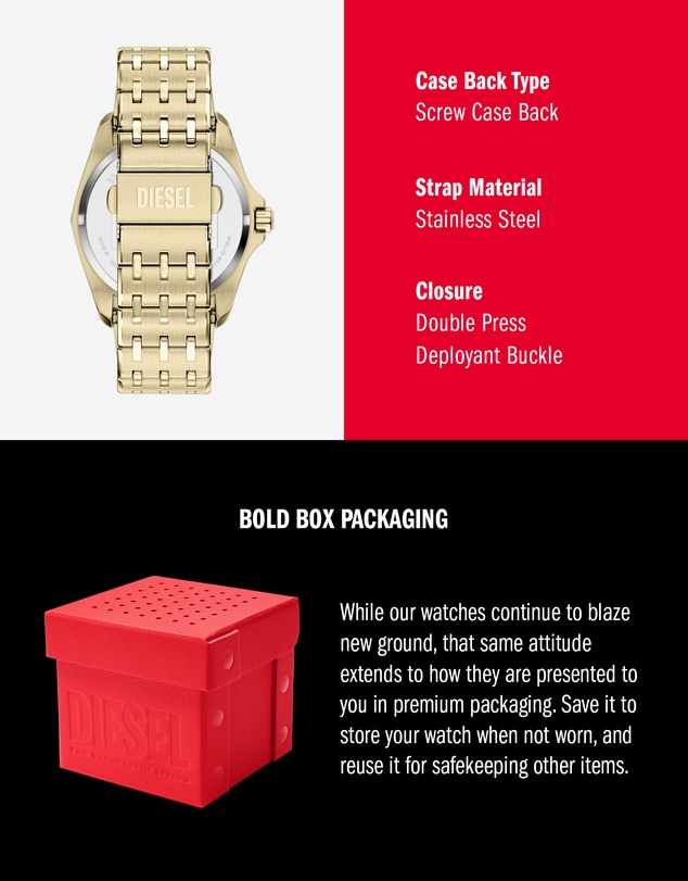 Diesel - Stinger Gold Tone Analogue Watch