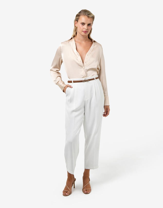 Forcast - Lila V-neck Satin Blouse