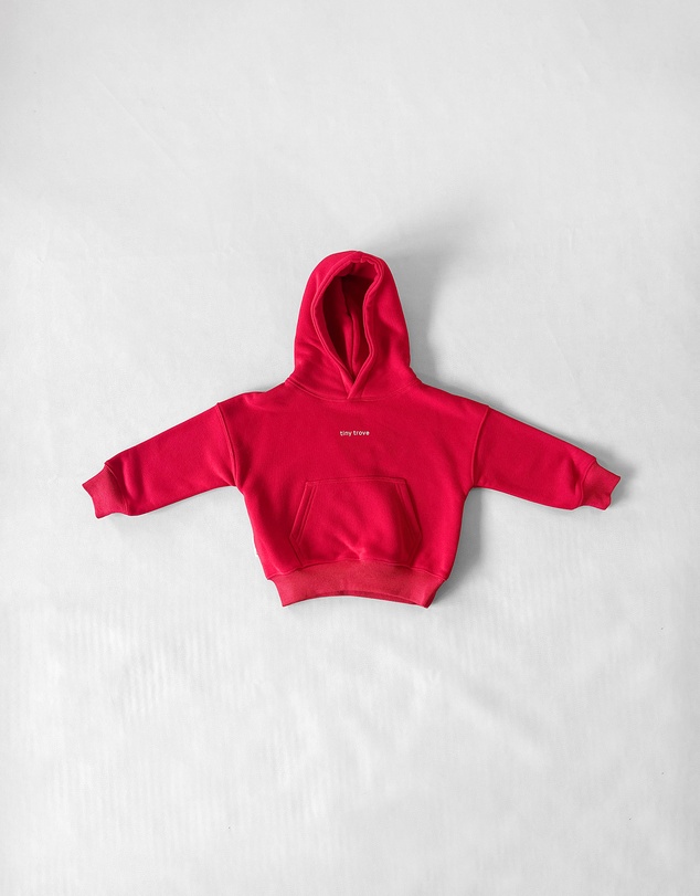 Tiny Trove - Sporty Puff Print Cotton Hoodie Tracksuit Set - Babies-Kids