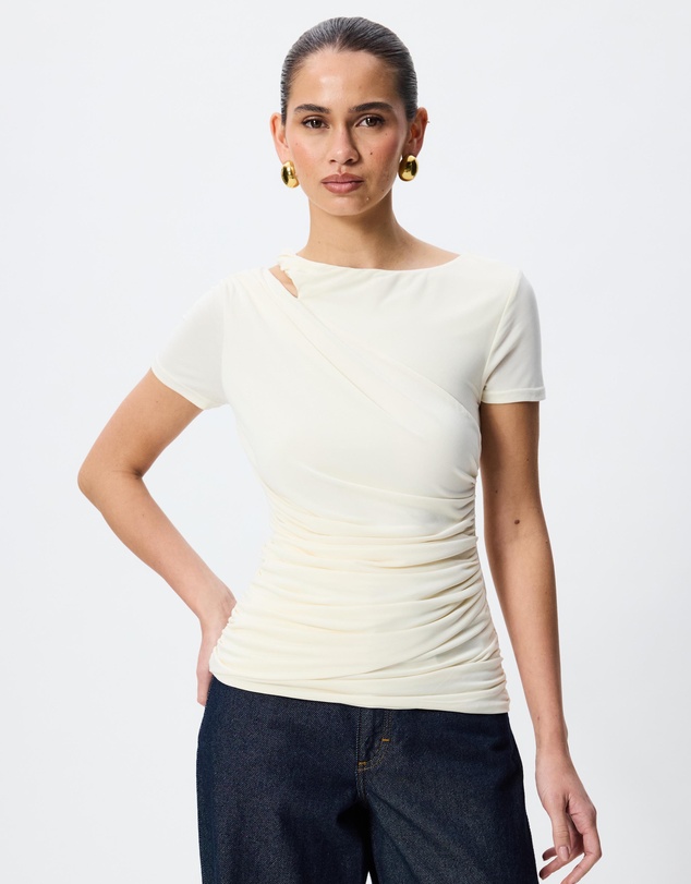 Tussah - Morgan Twist Detail Short Sleeve Top