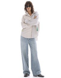 THE TALES - Half n Half Illustrated Muse Stripe Shirt