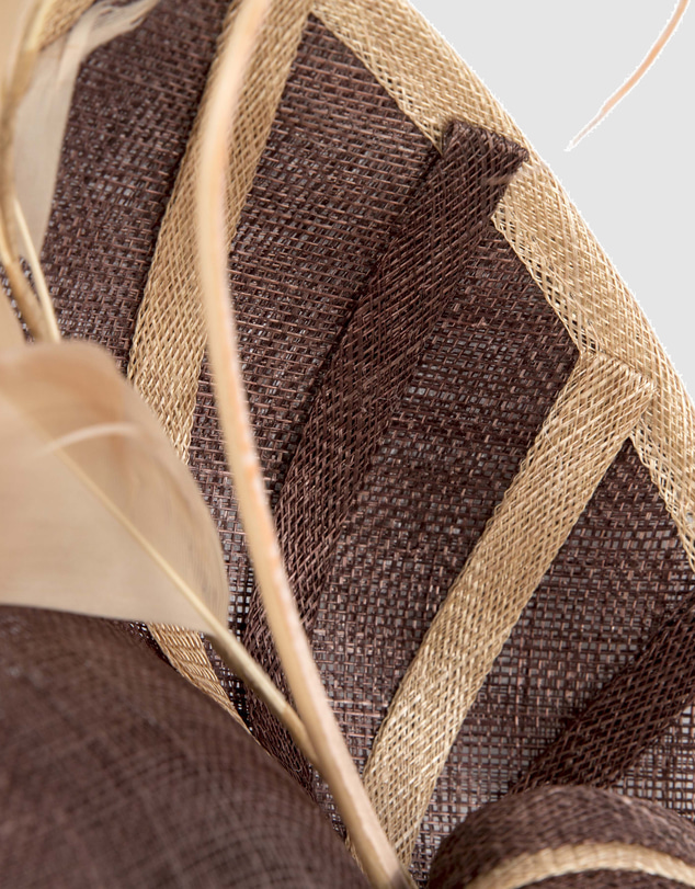 Max Alexander - Chocolate and Coffee Sinamay Racing Fascinator