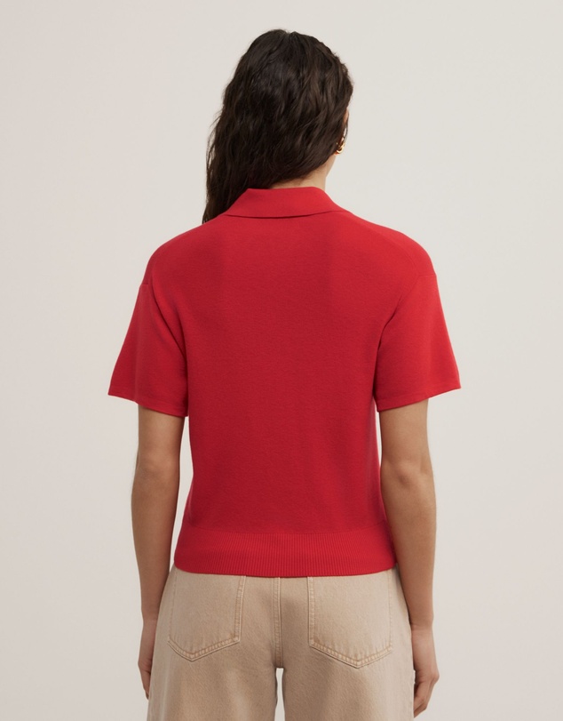 Witchery - Knit Short Sleeve Polo Top