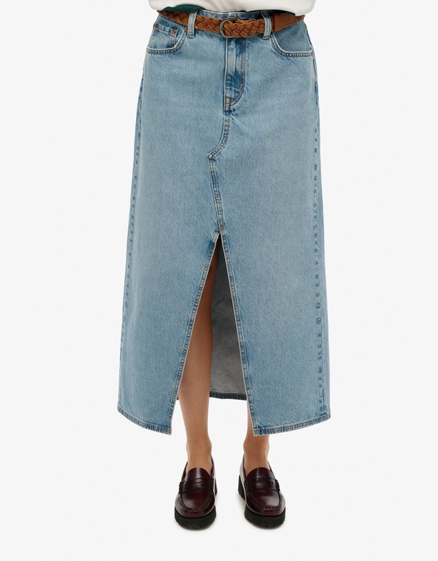 Superdry - Denim Split Maxi Skirt