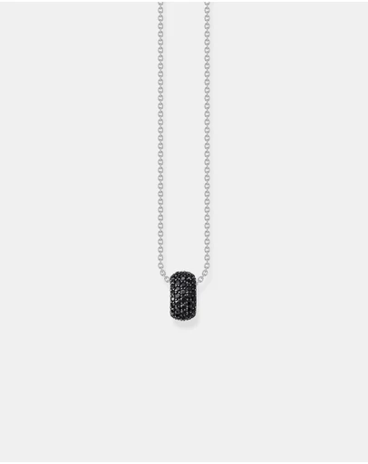 THOMAS SABO - Necklace with ring pendant and black zirconia