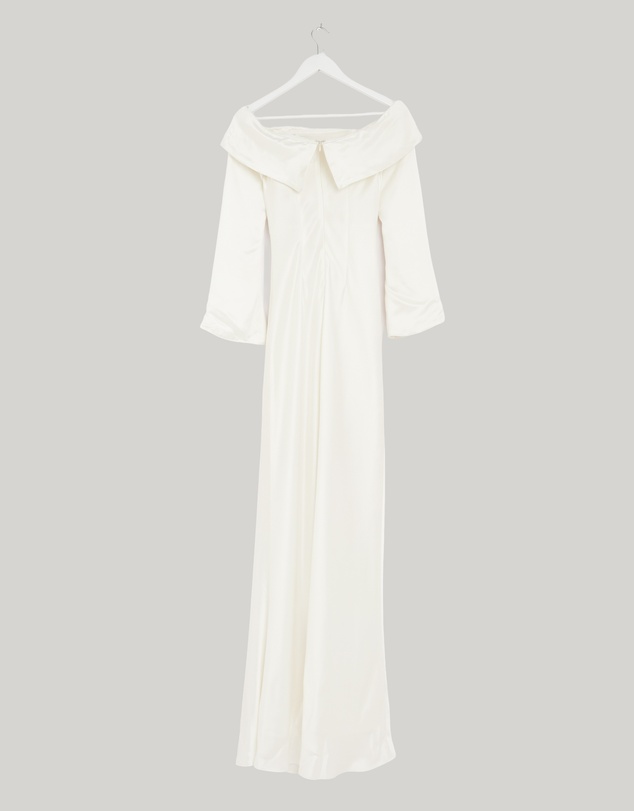 Revibe - Repaired MISHA Bianca Off Shoulder Long Sleeve Gown - AU 8