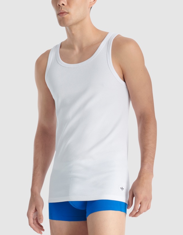 adidas Originals - 2 Pack Comfort Rib Cotton Tank Top