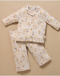 Purebaby - Thick Button Up Pyjama Set -Kids-Babies